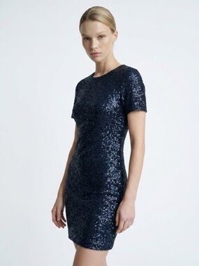 Niteline Navy Sequin Short Mini Dress #elegantwear #eveningout #ladylike
